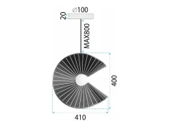 Lámpara Toolight App1500-1Cp Black Gold