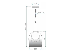 Lámpara Toolight App1026-1Cp Black
