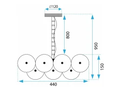 Lámpara Toolight App1307-Cp Black