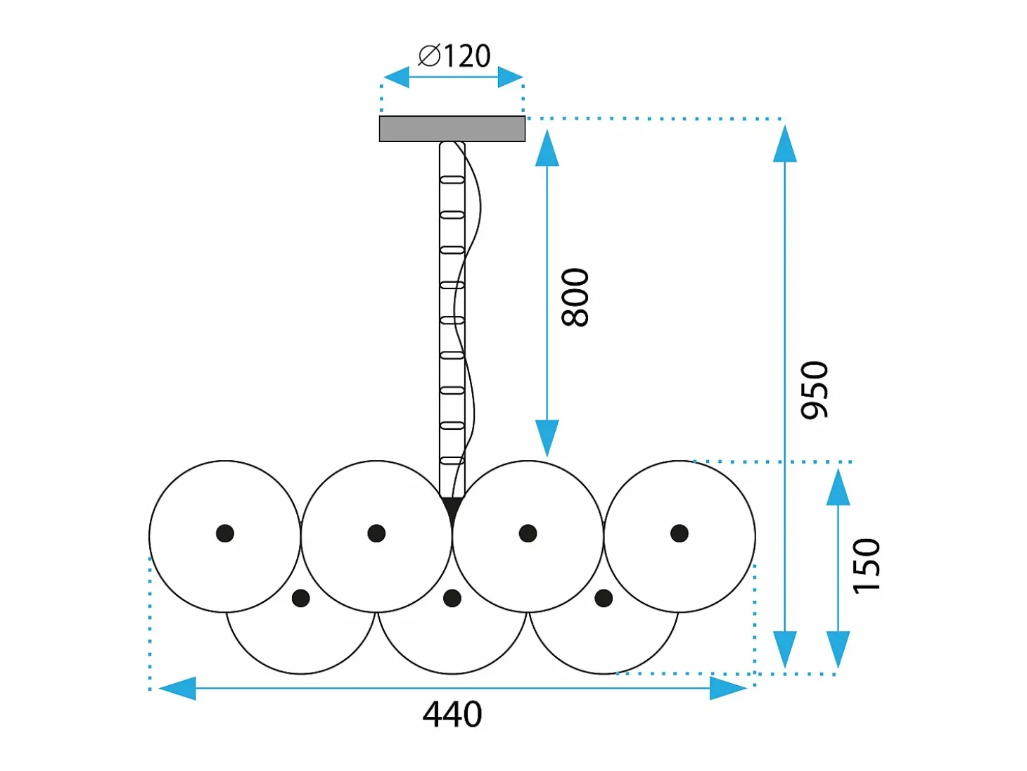 Lámpara Toolight App1307-Cp Black