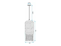Lámpara Toolight App1276-1Cp Black