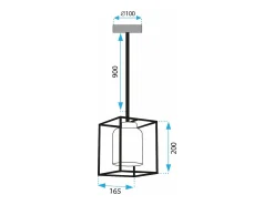 Lámpara Toolight App1265-1Cp Black