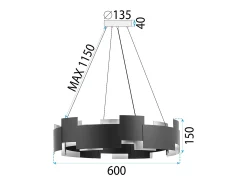 Lámpara Toolight App1561-6Cp Black