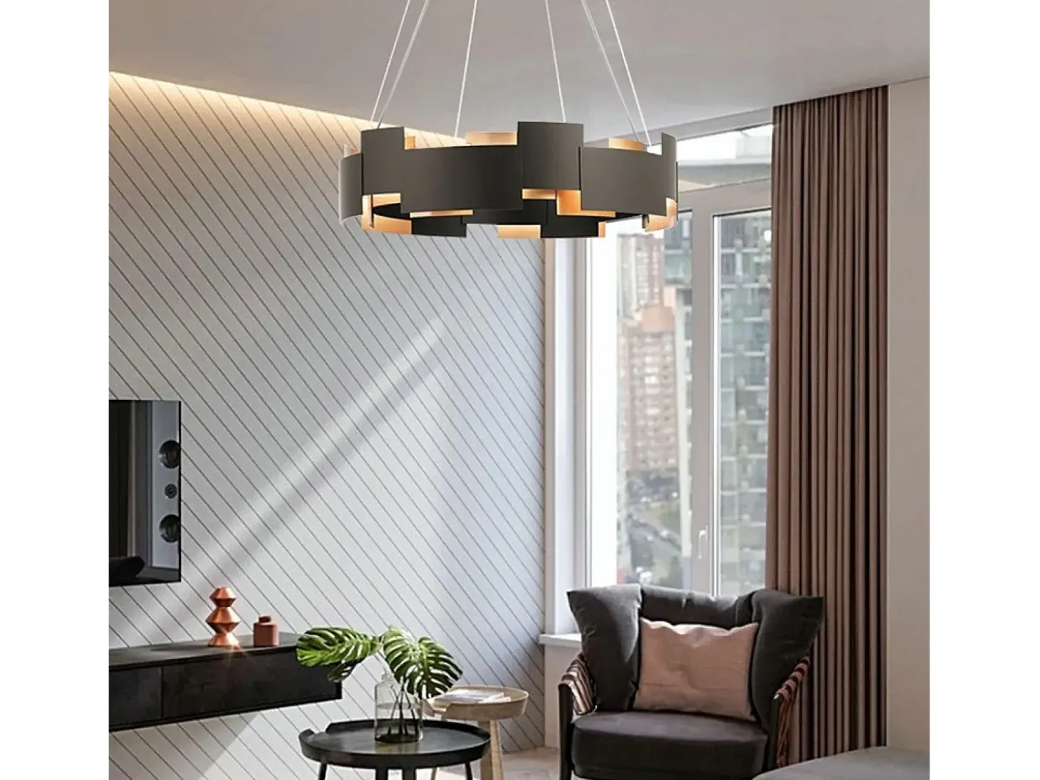 Lámpara Toolight App1561-6Cp Black