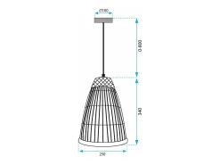 Lámpara Toolight App1328-1Cp Black