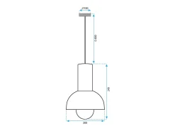 Lámpara Toolight App1083-1Cp Black