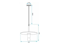 Lámpara Toolight App1180-1Cp Black
