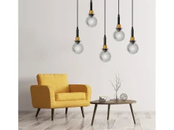 Lámpara Toolight App1126-5Cp Black Gold