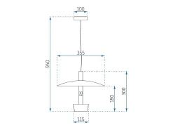 Lámpara Toolight App914-1Cp Black