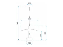 Lámpara Toolight App914-1Cp Black