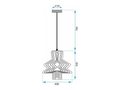 Lámpara Toolight App1458-1Cp Black