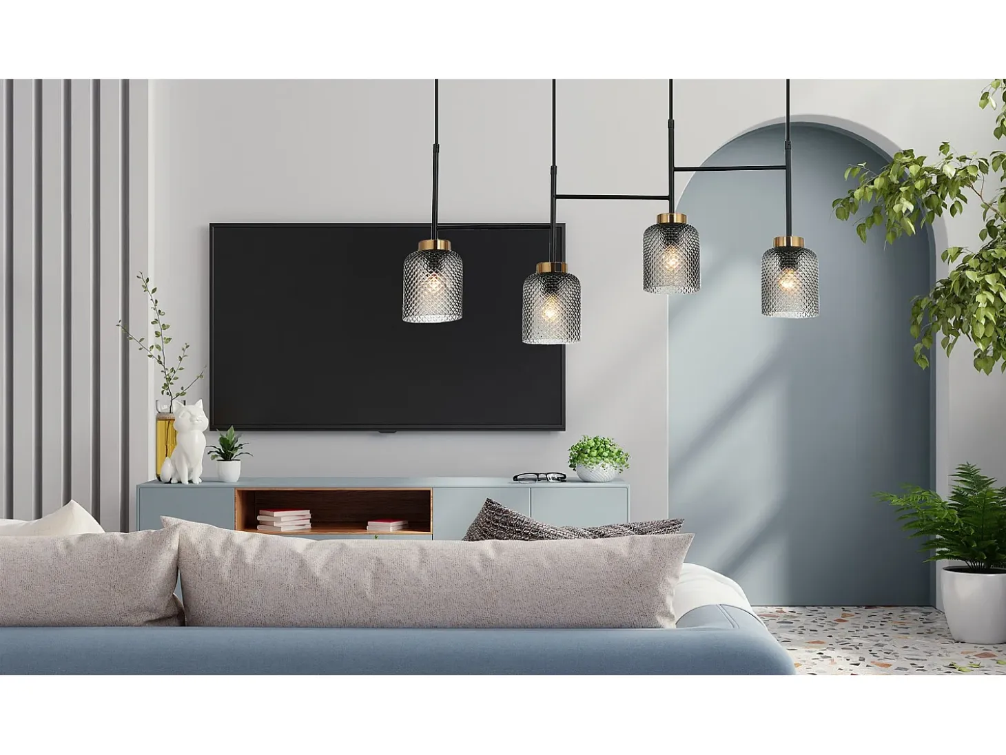 Lámpara Toolight App1266-4Cp Black