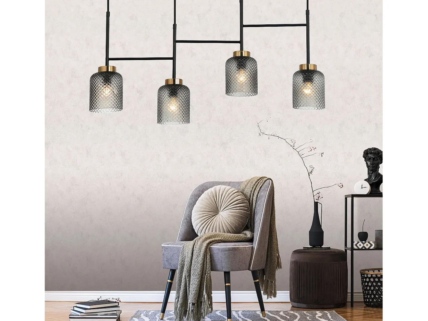 Lámpara Toolight App1266-4Cp Black