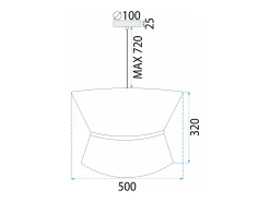 Lámpara Toolight App1503-1Cp Black