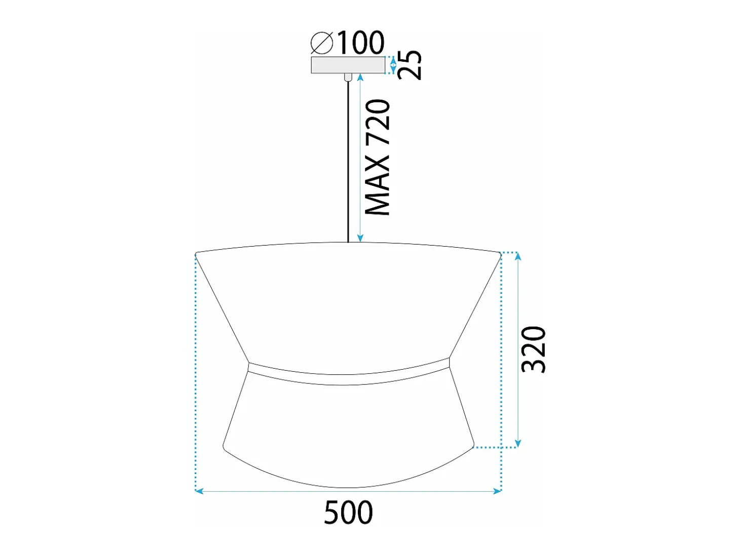 Lámpara Toolight App1503-1Cp Black