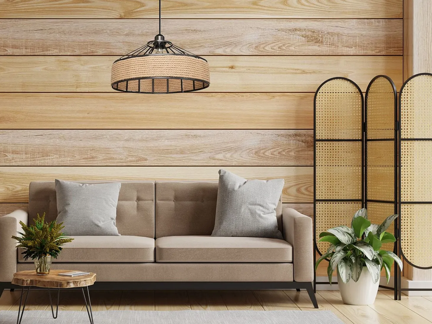 Lámpara Toolight App1317-1Cp Boho Beige