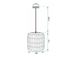 Lámpara Toolight App1252-1Cp Boho Black