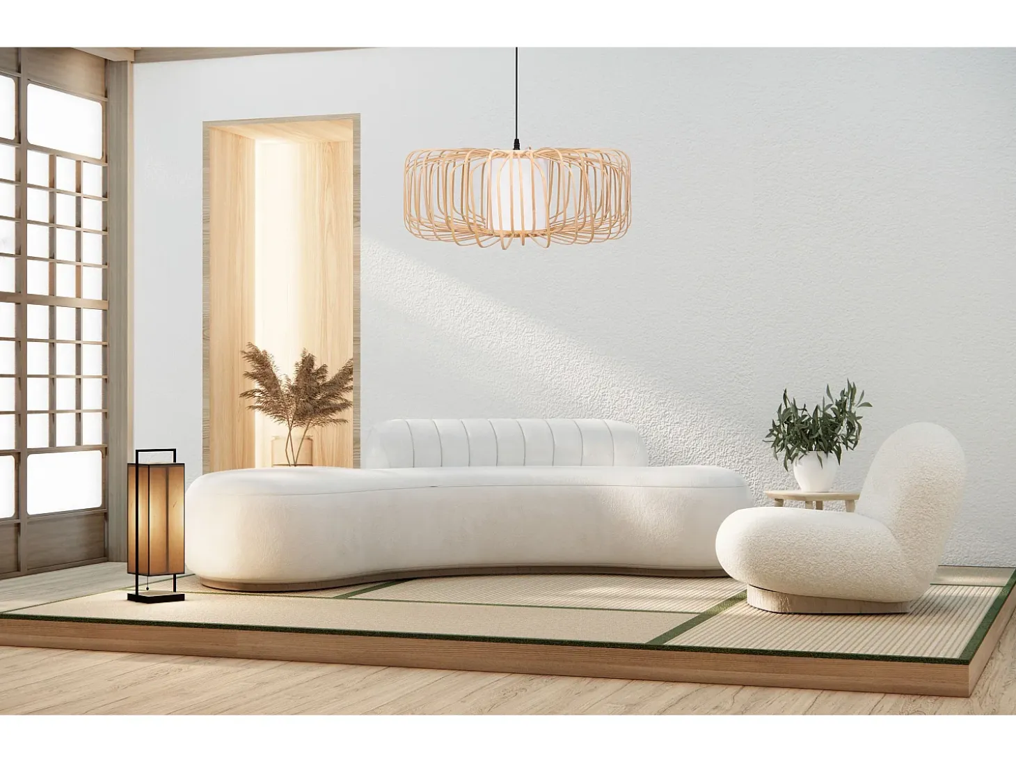 Lámpara Toolight App1376-1Cp Boho Beige