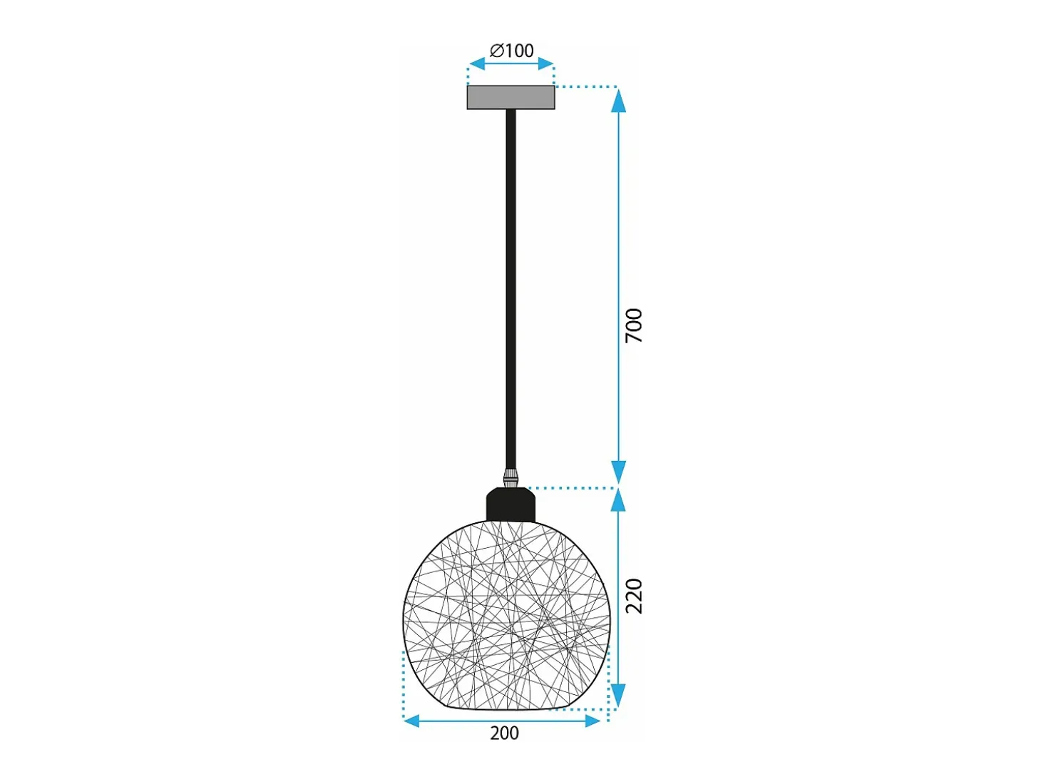 Lámpara Toolight App1320-1Cp Boho Beige