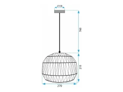Lámpara Toolight App1292-1Cp Boho Brown
