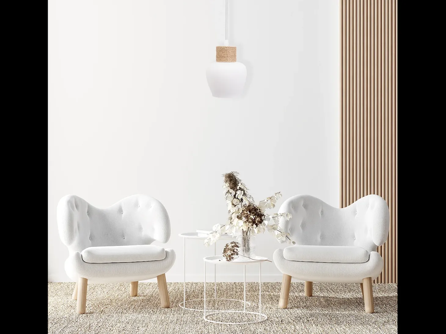 Lámpara Toolight App1591-1Cp Boho White Beige