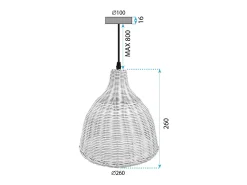 Lámpara Toolight App1645-1Cp Boho Beige