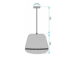 Lámpara Toolight App1338-1Cp Boho Beige
