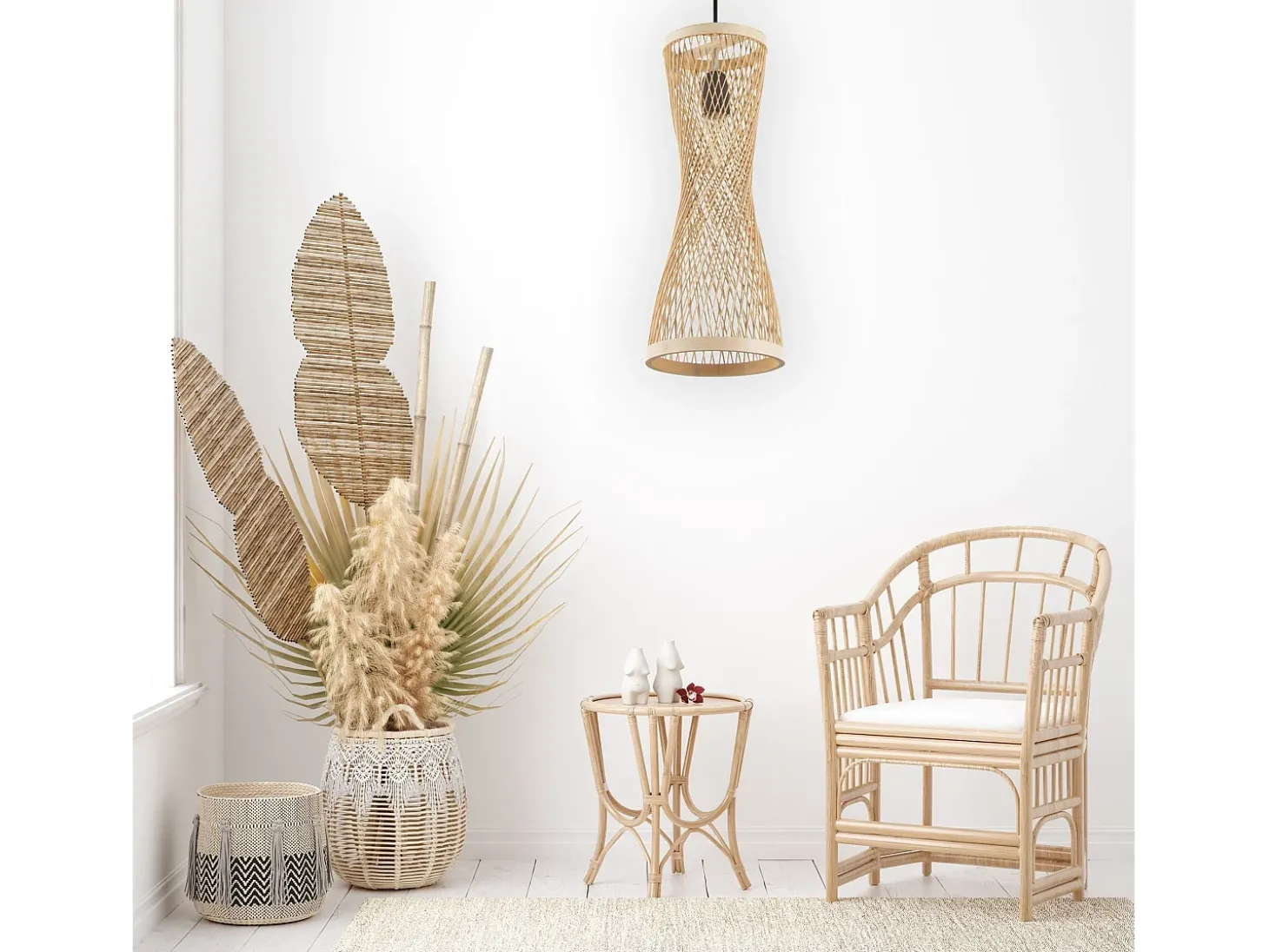 Lámpara Toolight App1637-1Cp Boho Beige