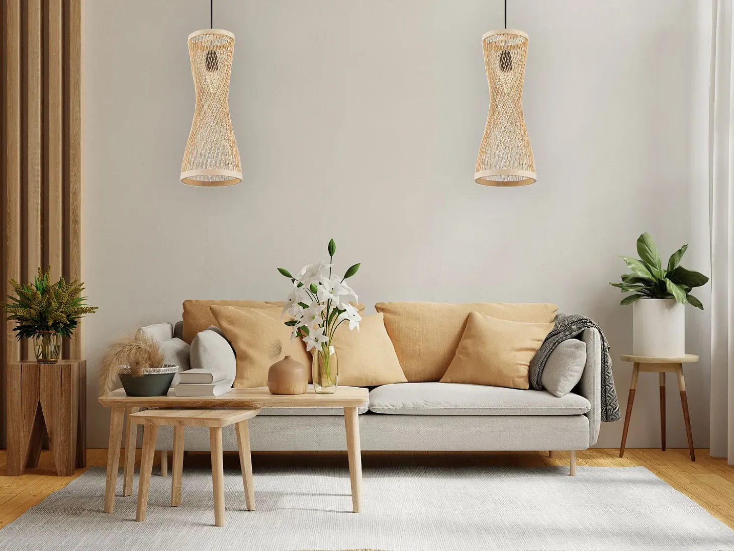 Lámpara Toolight App1637-1Cp Boho Beige