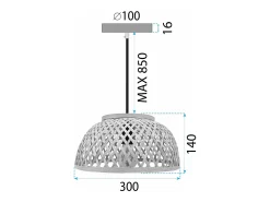 Lámpara Toolight App1628-1Cp Brown