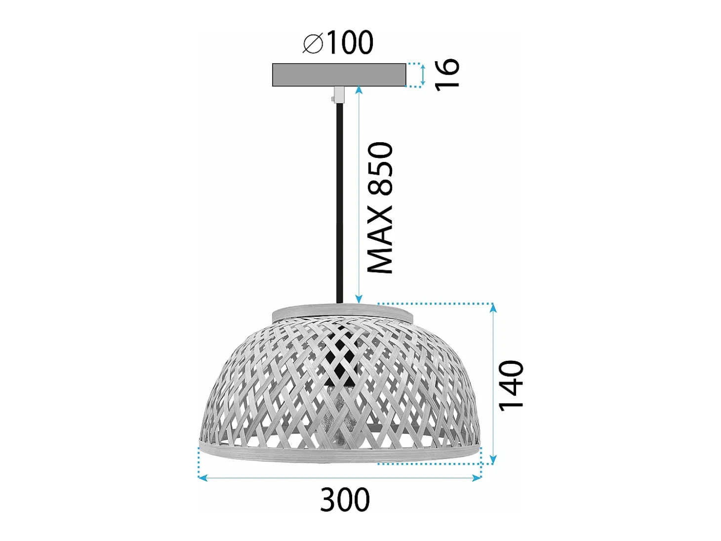 Lámpara Toolight App1628-1Cp Brown