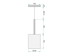 Lámpara Toolight App1703-1Cp C Grey