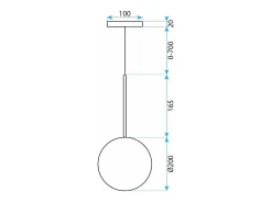 Lámpara Toolight App1685-1Cp 20Cm Black Chrome