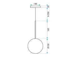 Lámpara Toolight App1682-1Cp 15Cm Black Chrome