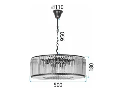 Lámpara Toolight App1651-6Cp 50Cm Black