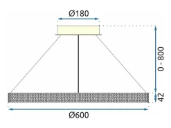 Lámpara Toolight App1203-Cp 60Cm Gold