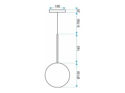 Lámpara Toolight App1680-1Cp 15Cm Gold