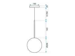 Lámpara Toolight App1683-1Cp 20Cm Gold