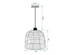 Lámpara Toolight App1352-1Cp 40Cm Beige