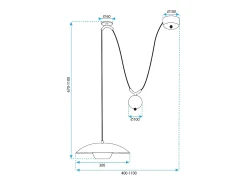 Lámpara Toolight App1450-1Cp 30Cm Black