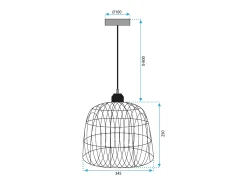 Lámpara Toolight App1351-1Cp 35Cm Beige