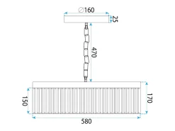 Lámpara Toolight App1531-8Cp4 Gold