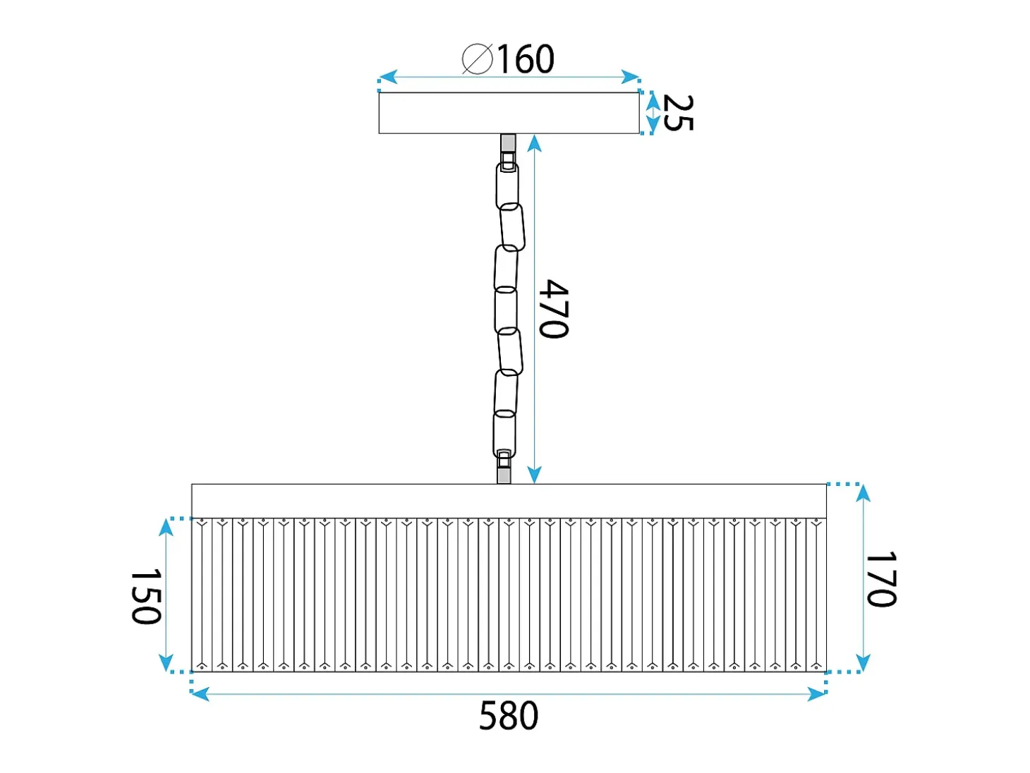 Lámpara Toolight App1531-8Cp4 Gold