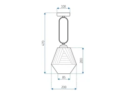 Lámpara Toolight App1025-1Cp Gold