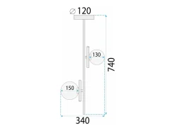 Lámpara Toolight App1666-2Cp Gold
