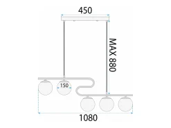 Lámpara Toolight App1599-5Cp Gold