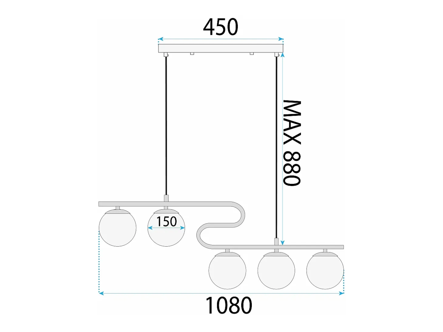 Lámpara Toolight App1599-5Cp Gold
