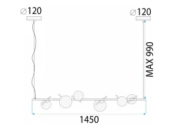 Lámpara Toolight App1664-6Cp Gold