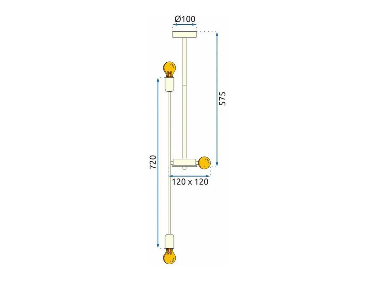 Lámpara Toolight App1115-6Cp Gold
