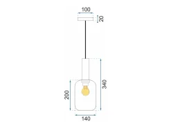 Lámpara Toolight App459-1Cp Green